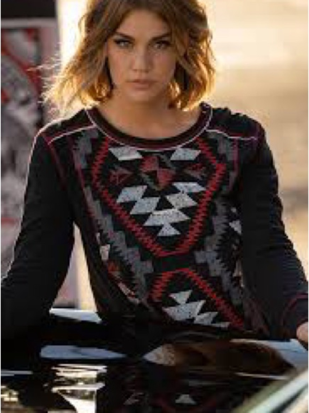Double D Ranch Aztec long-sleeved shirt is part of Nashville collection Sz 2X